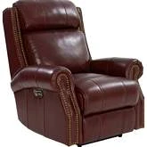 Blair Big & Tall Power Recliner w/ Power Head Rest in Marisol Cabernet Top Grain Leather